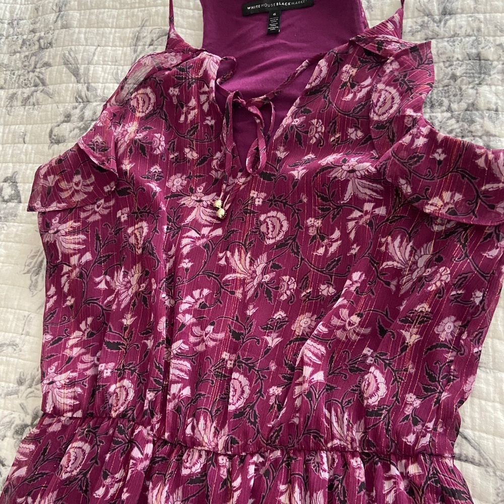 White House Black Market Asymmetrical Maxi Dress